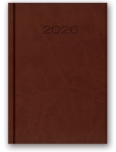 Kalendarz książkowy dzienny B6 BRĄZOWY