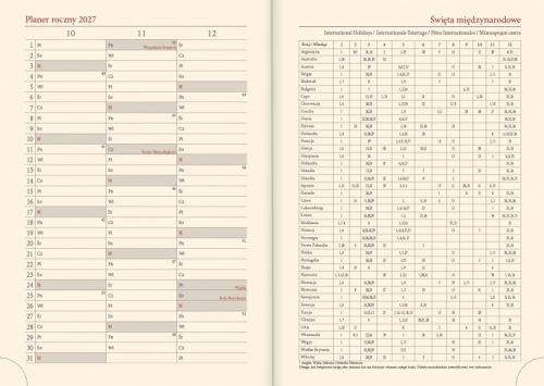 Kalendarz książkowy tygodniowy B5 GRANATOWY
