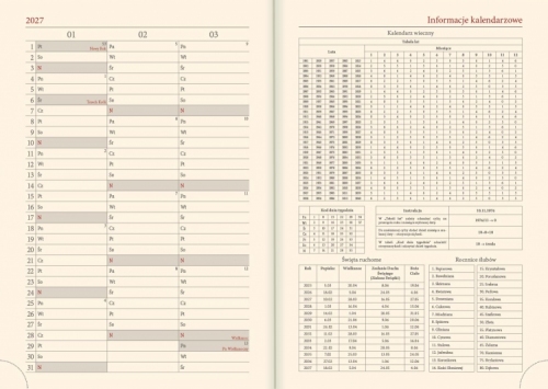 Kalendarz książkowy dzienny B6 ZIELONY